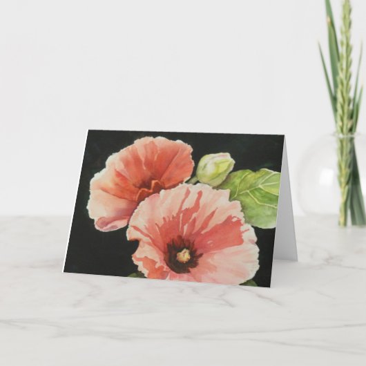 幸せなヒイラギの挨拶状 カード (正面)