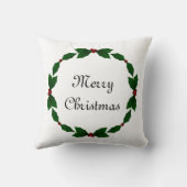 幸せなヒイラギ日のヒイラギの休日の枕 クッション (裏面)