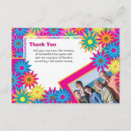 幸せなヒッピーのフラワーパワーはノート感謝していしています 招待状