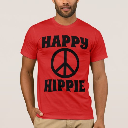 幸せなヒッピーTシャツ Tシャツ (正面)