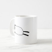 幸せなヒツジ コーヒーマグカップ (正面左)
