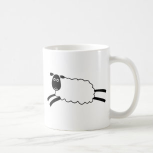 幸せなヒツジ コーヒーマグカップ