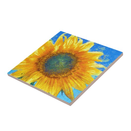 幸せなヒマワリ タイル (側面)