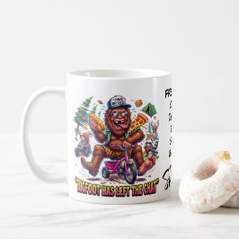 幸せなビッグフット サスクォッチ 朝のコーヒー コーヒーマグカップ