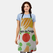 幸せなビーガン! エプロン (着用した状態)