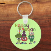 幸せなビーガン キーホルダー (正面)
