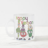 幸せなビーガン フロストグラスマグカップ (左)