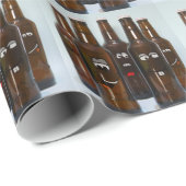 幸せなビール瓶の包装紙 ラッピングペーパー (ロールコーナー)