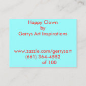 幸せなピエロ 名刺 (裏面)