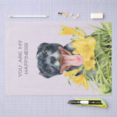 幸せなピット・ブル犬の芸術 薄葉紙 (クラフト)