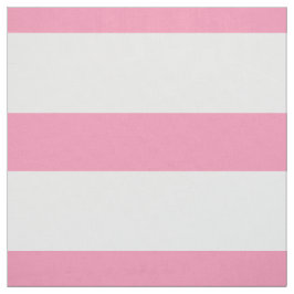 幸せなピンクおよび白い大きい縞で飾ります ファブリック
