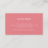 幸せなピンクのクジラ 名刺 (裏面)