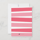 幸せなピンクのハートのバレンタインの写真カード 招待状 (裏面)