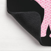 幸せなピンクの象アートパターンかわいい マウスパッド (コーナー)