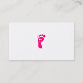 幸せなピンクの足 名刺 (裏面)