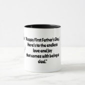 幸せなファースト・ファーザー・デー、果てしなく続く喜びと愛 マグカップ (中央)
