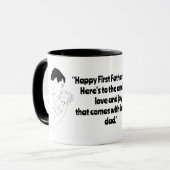 幸せなファースト・ファーザー・デー、果てしなく続く喜びと愛 マグカップ (正面左)