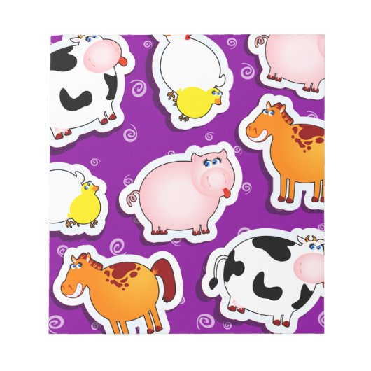 幸せなファームの背景、メモ帳 ノートパッド (正面)