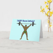 幸せなフィットネスのバースデー・カード カード (黄色い花)