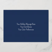 幸せなフェスティバルのライトと写真（ユダヤ教）メノラー 箔シーズンカード (裏面)