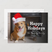 幸せなフェスティバルペンブロークウェルシュコーギー シーズンポストカード (正面/裏面)