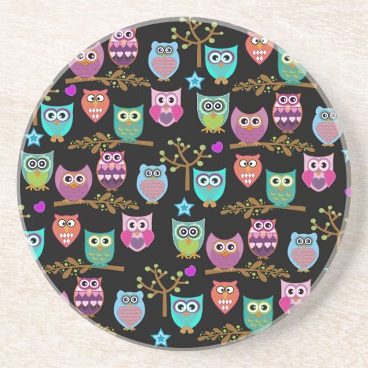 幸せなフクロウ コースター (正面)