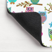 幸せなフクロウ マウスパッド (コーナー)