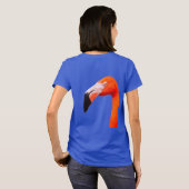 "幸せなフラミンゴ"  Tシャツ (裏面フル)