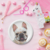 幸せなフレンチ・ブルドッグ ペーパープレート (パーティー)