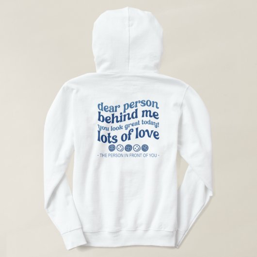 幸せなフード付きスウェットシャツ、審美的なオーバーサイズを選択 パーカ (デザイン裏面)