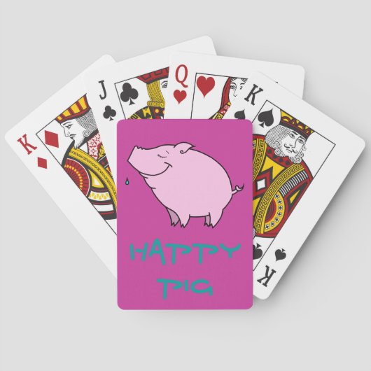 幸せなブタのトランプ、標準的な索引の顔 トランプ (裏面)