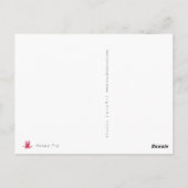 幸せなブタ-私に抱擁郵便はがきを与えて下さい ポストカード (裏面)