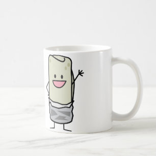 幸せなブリトーの振るこんにちは コーヒーマグカップ