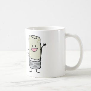 幸せなブリトーの振るこんにちは コーヒーマグカップ