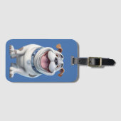 幸せなブルドッグ ラゲッジタグ (正面横)
