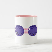 幸せなブルーベリーのマグ ツートーンマグカップ (中央)