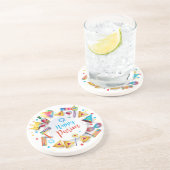 幸せなプリムバスケットギフト、装飾、オーナメント コースター (側面)