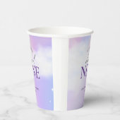 幸せなプリンセスのシャワー 夢のようなパステルカラーの空 紙コップ (右)