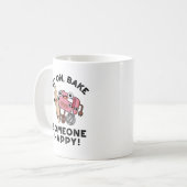 幸せなベイカーおもしろいツールPunを焼く コーヒーマグカップ (正面左)