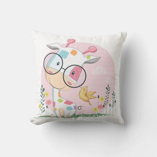 幸せなベビーのキリン クッション (正面)