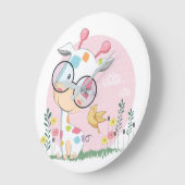 幸せなベビーのキリン ラージ壁時計 (傾斜)