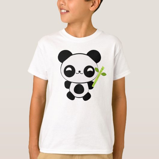 幸せなベビーのパンダのTシャツ Tシャツ (正面)