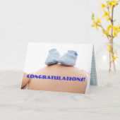 幸せなベビーシャワー カード (黄色い花)