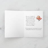 幸せなベビーピーキングベイビーシャワーありがとう カード (内部)