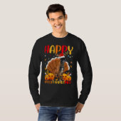幸せなベルジアンマリノア 犬のグッズ Hellothanksmas Tシャツ (正面フル)
