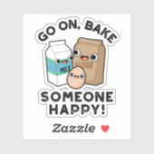 幸せなベーキングパンを焼おもしろいく シール (シート)