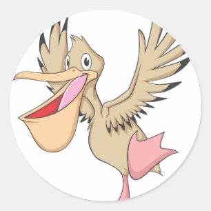 幸せなペリカンの鳥 ラウンドシール