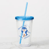 "幸せなペンギンのようなダンス" アクリルタンブラー (裏面)