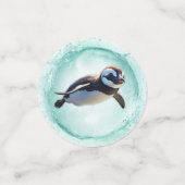 幸せなペンギンのテーブルコンフェティ コンフェッティ (スモール正面)