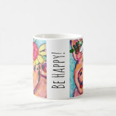 幸せなページのマグがあって下さい コーヒーマグカップ (中央)